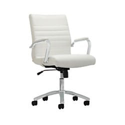 Realspace Winsley Mid-Back Chair, White