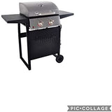 RevoAce 2-Burner 24,000 BTU LP Gas Grill with Push-Button Ignition and Condiment Rack, Stainless Steel
