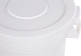 Carlisle 34102002 Bronco Round Waste Container Only, 20 Gallon, White (Pack of 6)