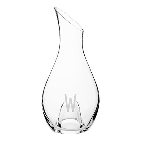 Cathy's Concepts Personalized Aerating Wine Decanter, Letter W