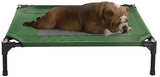 Petmaker Elevated Pet Bed-Portable Raised Cot-Style Bed W/ Non-Slip Feet, 30Âx 24Âx 7Â for Dogs, Cats, and Small Pets-Indoor/Outdoor Use (Green)