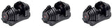 Bowflex SelectTech 1090 Adjustable Workout Exercise Dumbbell Weights for Home and Gym Strength Training (3 Pack)
