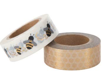 Bumblebee and Honeycomb Washi Tape Set - 2 Spools