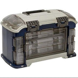 Plano Molding Storage Case - External Dimensions: 18" Length X 9.5" Width X 11" Height - Tackle - 1 (728000)- Blue Plastic Handy - Lid, Compact, Dual Side Storage, Removable Utility Box.