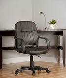 Comfort Products Mid-Back Leather Office Chair, Brown