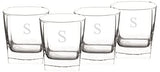 Cathy's Concepts Personalized Whiskey Glasses, Set of 4, Letter S