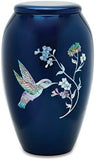 MOP Hummingbird on Blue Adult Cremation Urn