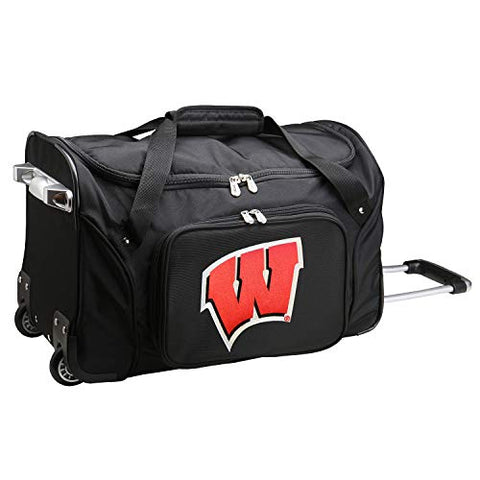 NCAA Wisconsin Badgers Wheeled Duffel Bag, 22-inches (CLWIL401)