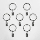 Decopolitan Montevilla 7-Pack Window Treatment Clip Rings, 5/8-Inch, Dark Nickel