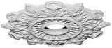 Ekena Millwork CM17PR Preston Ceiling Medallion, 17 1/2"OD x 4"ID x 1"P (Fits Canopies up to 4"), Factory Primed