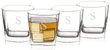 Cathy's Concepts Personalized Whiskey Glasses, Set of 4, Letter S