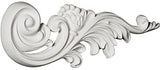 Ekena Millwork ONL12X05X01ME-R 11 W x 4 H x 7/8" P Medway Scroll Onlay, Right, Factory Primed White