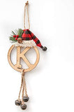 Ltd. Christmas Monogram Bell Ornament, K