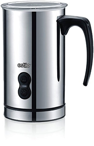 Estilo 0153 Automatic Electric Milk Frother, Heater and Cappuccino Maker, Polished Stainless Steel