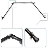 Rod Desyne AWI-Bay-15 13/16" Bay 20"-36", 38"-72"-Satin Nickel Single Curtain Rod Set, 78-144"