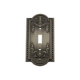 Nostalgic Warehouse 719638 Meadows Switch Plate with Single Toggle, Timeless Bronze