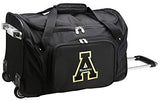 NCAA Appalachian State Mountaineers Wheeled Duffel Bag, 22-inches, Black
