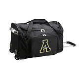 NCAA Appalachian State Mountaineers Wheeled Duffel Bag, 22-inches, Black