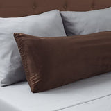Body Pillow Cover, Soft Micro-Suede Pillowcase with Zipper, Fits Pillows Up To 50 Inches by Lavish Home (Chocolate)
