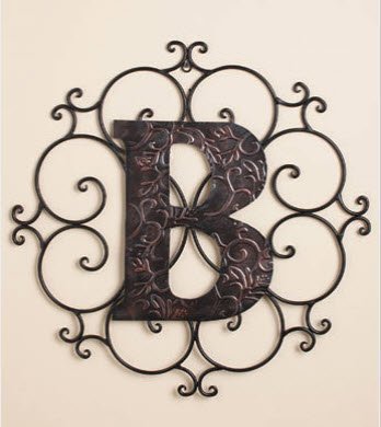 Personalized Letter "B" Metal Wall Art - Great Gift!