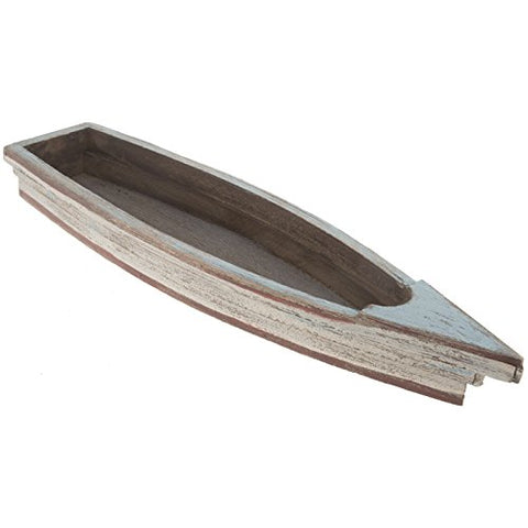 Rustic Blue Wooden Boat Tray