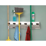 Mop/Broom Holder, 6 Handle, 34 in