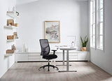 WorkPro 60"W Electric Height-Adjustable Standing Desk with Wireless Charging, White