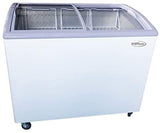 Premium PFR740G 7.4 cu. ft. Chest Freezer with Curved Glass Top in White