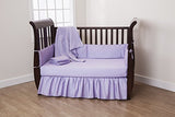 TL Care 100% Natural Cotton Percale Crib Bed Skirt, Lavender, Soft Breathable, for Girls