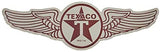 Officially Licensed Vintage Texaco Wings Logo Embossed Metal Wall Decor Sign for Bar, Garage or Man Cave