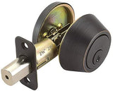 Design House 791665 Single Cylinder 2-Way Adjustable Deadbolt, ANSI Grade 3, Oil Rubbed Bronze