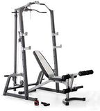 Marcy Pro Deluxe Cage System with Weightlifting Bench All-in-One Home Gym Equipment PM-5108