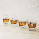 Cathy's Concepts Personalized Whiskey Glasses, Set of 4, Letter S