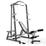 Marcy Pro Deluxe Cage System with Weightlifting Bench All-in-One Home Gym Equipment PM-5108