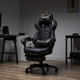 RESPAWN RSP-110 110 Racing Style Gaming, Reclining Ergonomic Leather Chair with Footrest, in Forest Camo (RSP-110-FST)