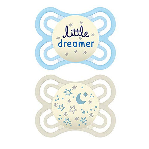MAM Perfect Pacifiers, Orthodontic Pacifiers (2 pack, 1 Sterilizing Pacifier Case) MAM Pacifiers 6-Plus Months, Best Pacifier for Breastfed Babies, Unisex Baby Pacifiers