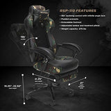 RESPAWN RSP-110 110 Racing Style Gaming, Reclining Ergonomic Leather Chair with Footrest, in Forest Camo (RSP-110-FST)