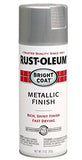 Rust-Oleum 7715830-6PK Stops Rust Bright Coat Metallic Spray Paint, 6 Pack, Aluminum, 66 Fl Oz