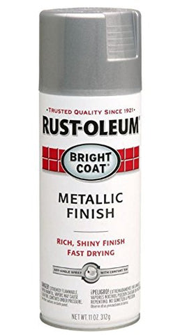 Rust-Oleum 7715830-6PK Stops Rust Bright Coat Metallic Spray Paint, 6 Pack, Aluminum, 66 Fl Oz