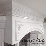 Ekena Millwork ONL04X11X01BI 4 W x 11 3/4" H x 1 3/8" P Bird Drop Onlay, Factory Primed White