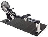 Stamina Cardio Foldable Air Rower Rowing Machine, Black/White + Equipment Mat