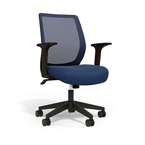 Union & Scale UN59416 Essentials Mesh Back Fabric Task Chair, Blue (UN56965)