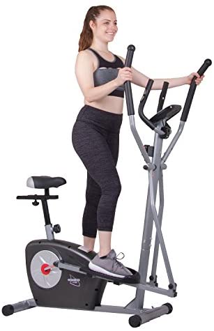 Body Rider Elliptical Trainer and Exercise Bike with Seat and Heart Rate Pulse Sensors Dual Trainer Cardio Upper and Lower Full Body Workout Multi Trainer BRM3635