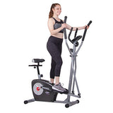 Body Rider Elliptical Trainer and Exercise Bike with Seat and Heart Rate Pulse Sensors Dual Trainer Cardio Upper and Lower Full Body Workout Multi Trainer BRM3635