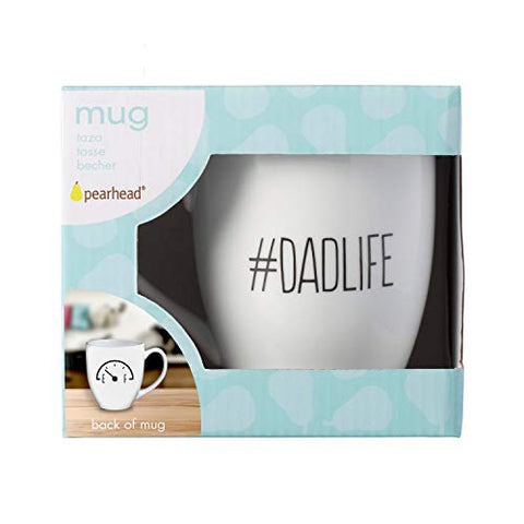 Pearhead Whimsical Parent Mug, Graphic Coffee Mug, Mother and Father Mugs