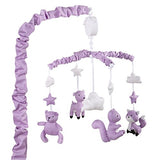 Purple Musical Mobile with Forest Animals by The Peanut Shell