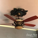 Ekena Millwork CM07OD Odessa Ceiling Medallion, 7 1/2"OD x 1 1/8"P (Fits Canopies up to 2 1/2"), Primed