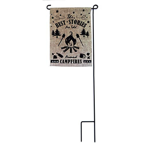 The Lakeside Collection Camping Flag with Stake - Garden & Outdoor Decorative Flag - 15-1/2"W x 40-1/2"L