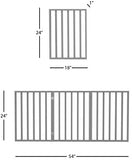 PETMAKER 80-62875-G Wooden Pet Gate- Foldable 3-Panel Indoor Barrier Fence, Freestanding & Lightweight Design for Dogs, Puppies, Pets- 54 X24 (Gray Paint), 54" X 24"