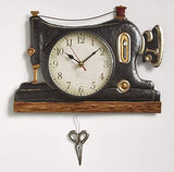 The Lakeside Collection Retro Sewing Machine Pendulum Wall Clock